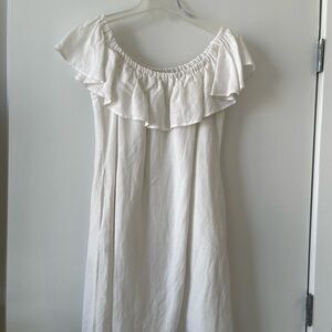 White Tommy Bahama Women’s Off-the-Shoulder Linen Blend Sundress Size M